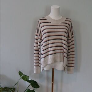 Madewell Striped Cream Sweater